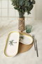 Hermia Set de Platos de Cerámica Blanco, Verde y Amarillo (2 Piezas) de 26 x 12 cm